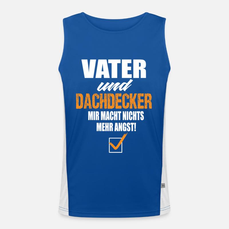 Vater und Dachdecker Funktionelles Kontrast-Tank Top für Männer 