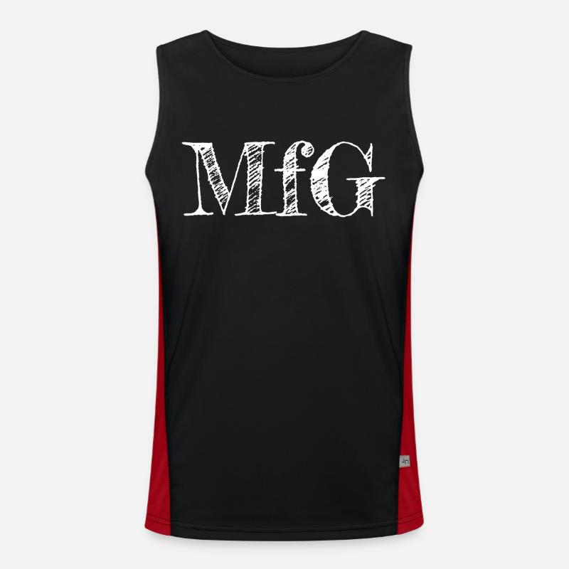 Mit freundlichen Grüßen Funktionelles Kontrast-Tank Top für Männer 