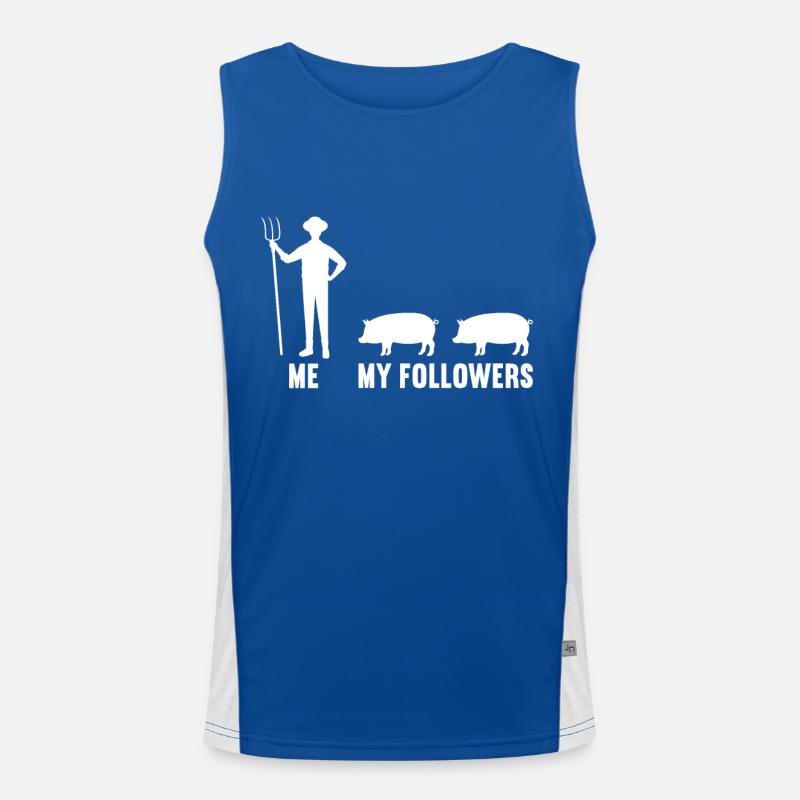 Moi et mes disciples éleveurs de cochons cochons Débardeur respirant contrasté Homme 