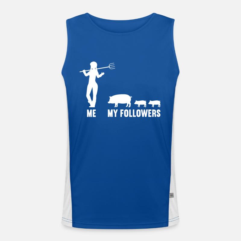 Moi et mes disciples éleveurs de cochons cochons Débardeur respirant contrasté Homme 