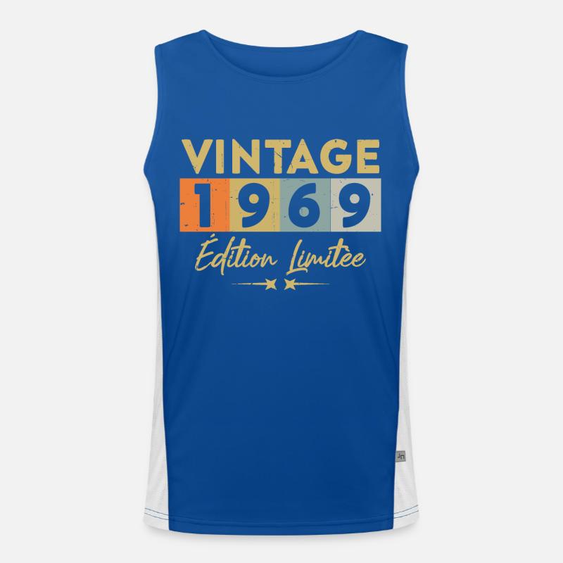 Vintage 1969 Édition Limitée Débardeur respirant contrasté Homme 
