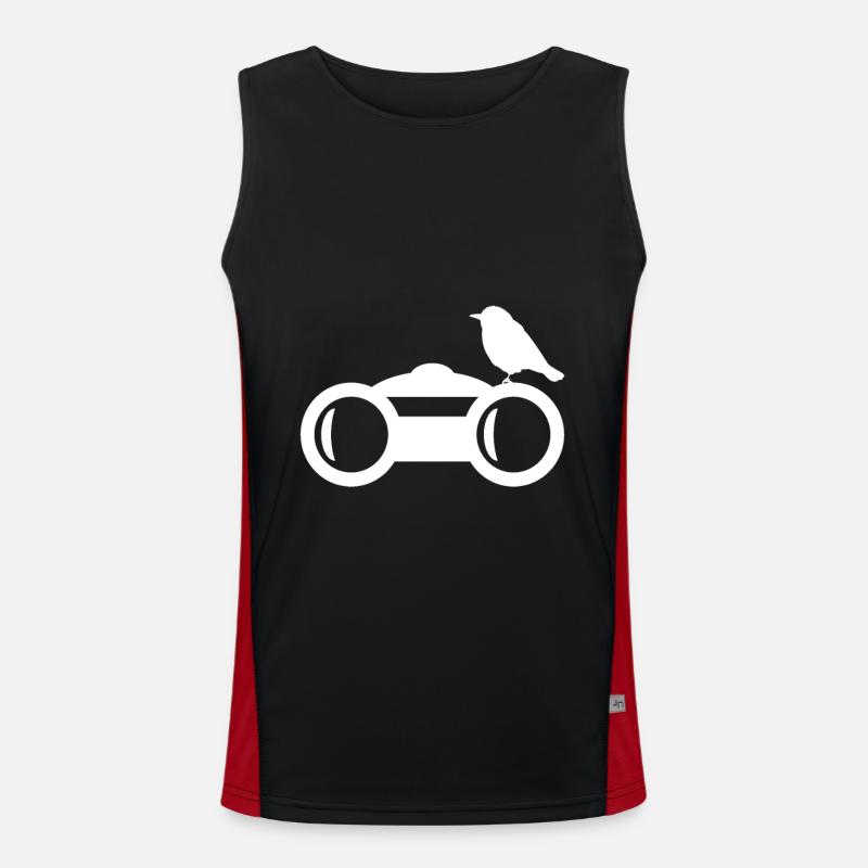 Fernglas - Vogelbeobachtung - Vogelbeobachter Funktionelles Kontrast-Tank Top für Männer 