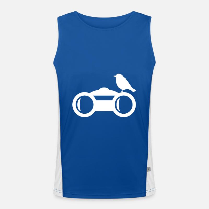 Binoculars - Bird Watching - Bird Watchers Men's Functional Contrast Tank Top 
