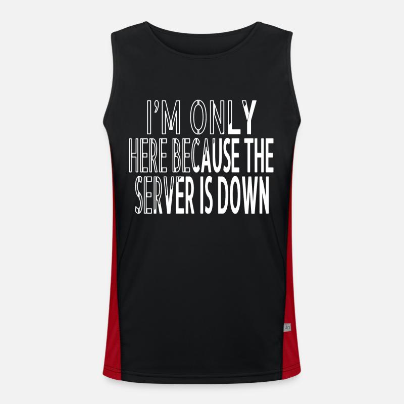 frontend developer fathersday computer scientist - Men's Functional Contrast Tank Top  - black/red