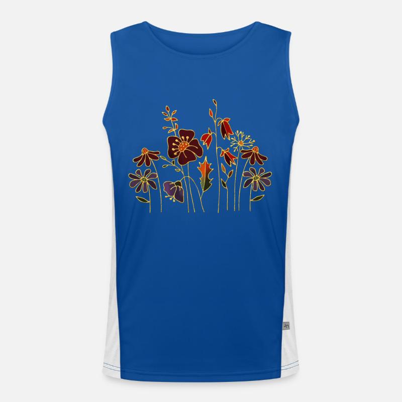 Blumen Funktionelles Kontrast-Tank Top für Männer 