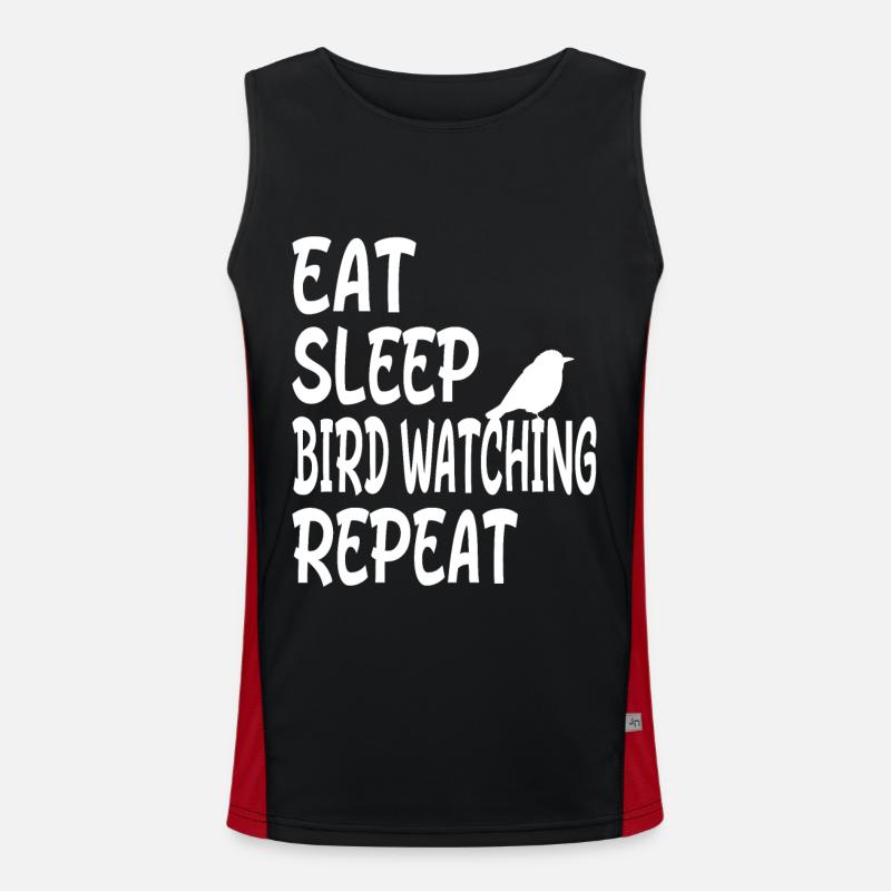 Répétez l’idée cadeau Birdwatcher Birdwatcher Débardeur respirant contrasté Homme 