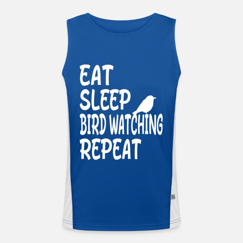 Repeat Vogelbeobachtung Birdwatcher Geschenkidee Funktionelles Kontrast-Tank Top für Männer 