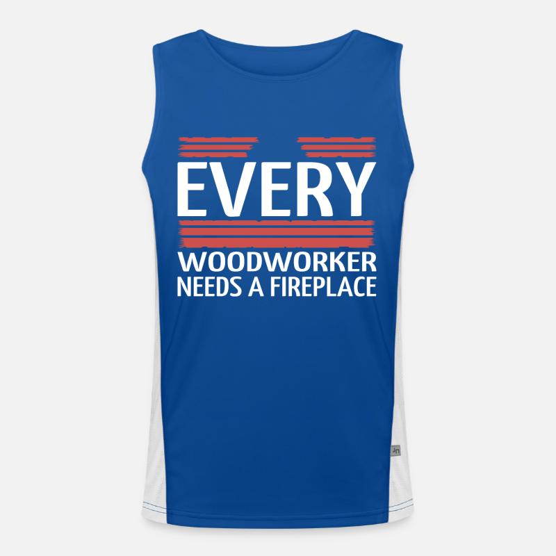 present logging quote forest work forestry Funktionelles Kontrast-Tank Top für Männer 