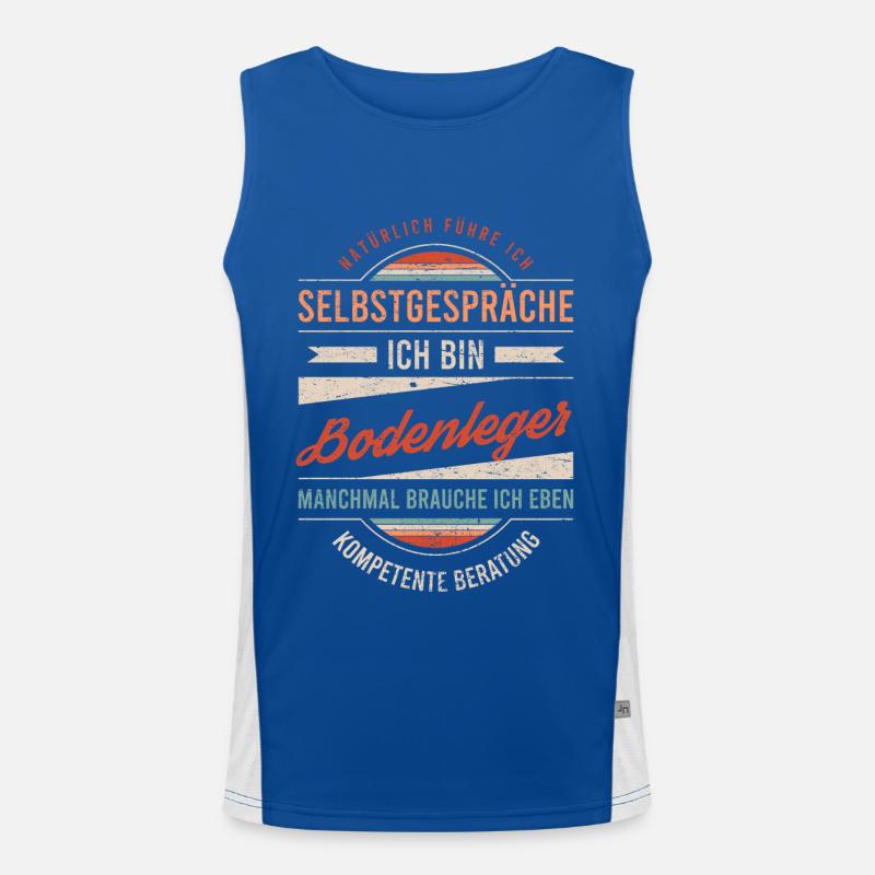 Bodenleger Arbeitskollege Kollege Geschenk Retro Funktionelles Kontrast-Tank Top für Männer 