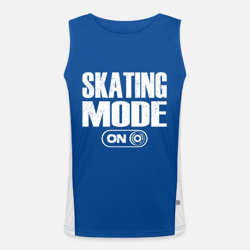 Skateboarder Girls Boys Gift idea Skating Mode On Funktionelles Kontrast-Tank Top für Männer 