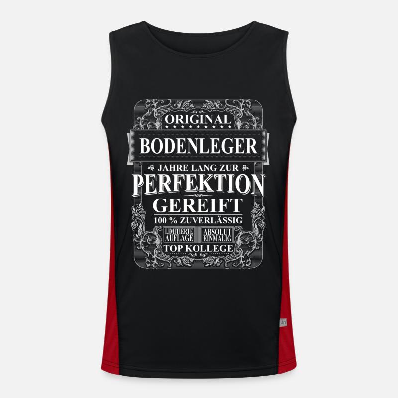 Original Bodenleger Kollegen Geschenk Vintage Funktionelles Kontrast-Tank Top für Männer 