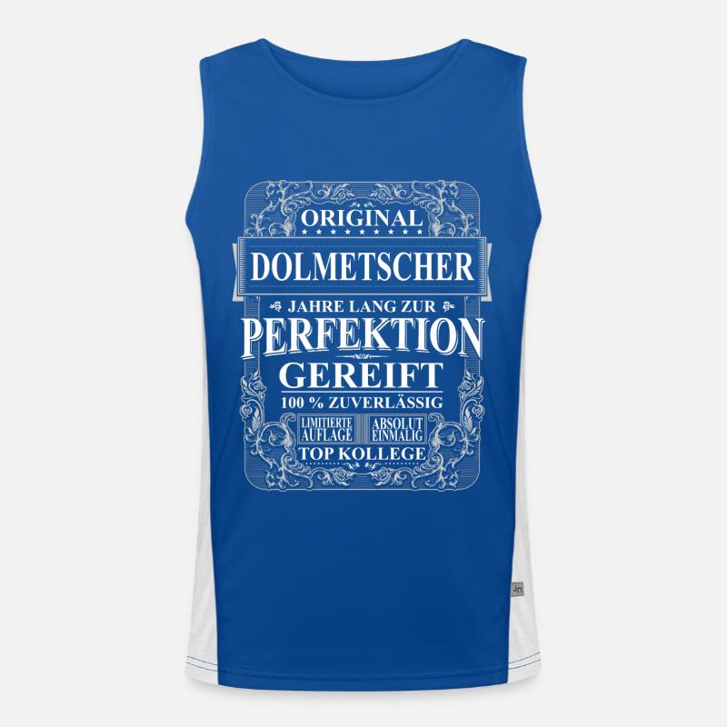 Original Dolmetscher Kollegen Geschenk Vintage Funktionelles Kontrast-Tank Top für Männer 