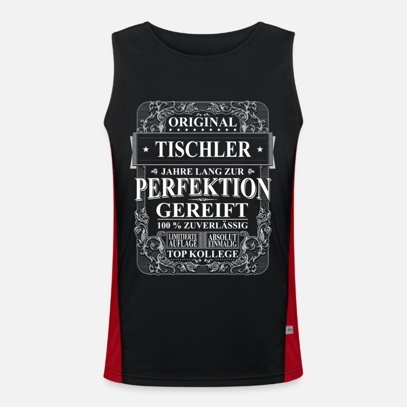 Original Tischler Kollegen Geschenk Vintage Funktionelles Kontrast-Tank Top für Männer 