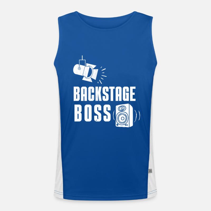 Backstage Boss Event Technician Crew Men's Functional Contrast Tank Top 
