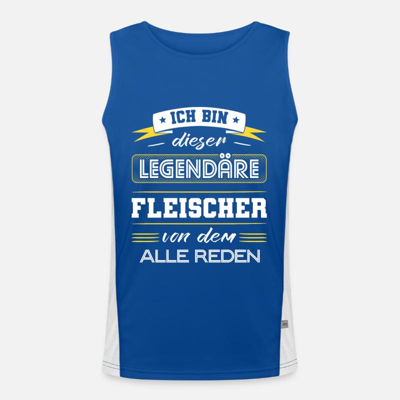 Ich Bin Dieser Legendäre Fleischer Geschenk Funktionelles Kontrast-Tank Top für Männer 