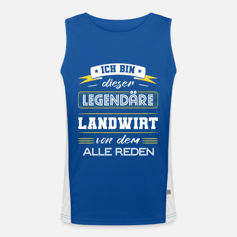 Ich Bin Dieser Legendäre Landwirt Geschenk Funktionelles Kontrast-Tank Top für Männer 