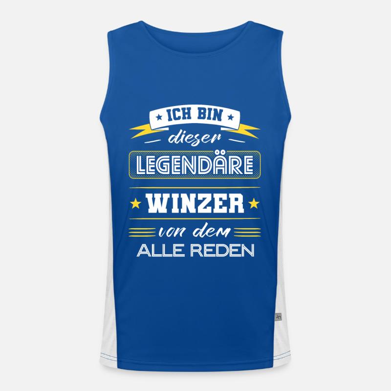 Ich Bin Dieser Legendäre Winzer Geschenk Funktionelles Kontrast-Tank Top für Männer 