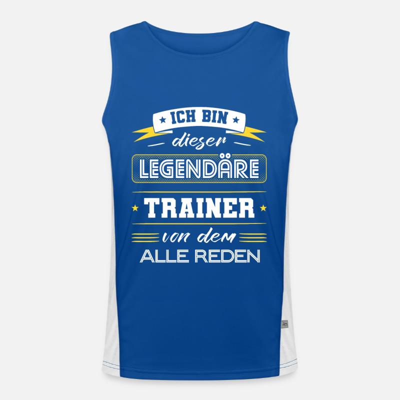 Ich Bin Dieser Legendäre Trainer Geschenk Funktionelles Kontrast-Tank Top für Männer 