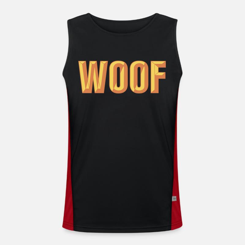 Conception de texte biseauté Woof Débardeur respirant contrasté Homme 
