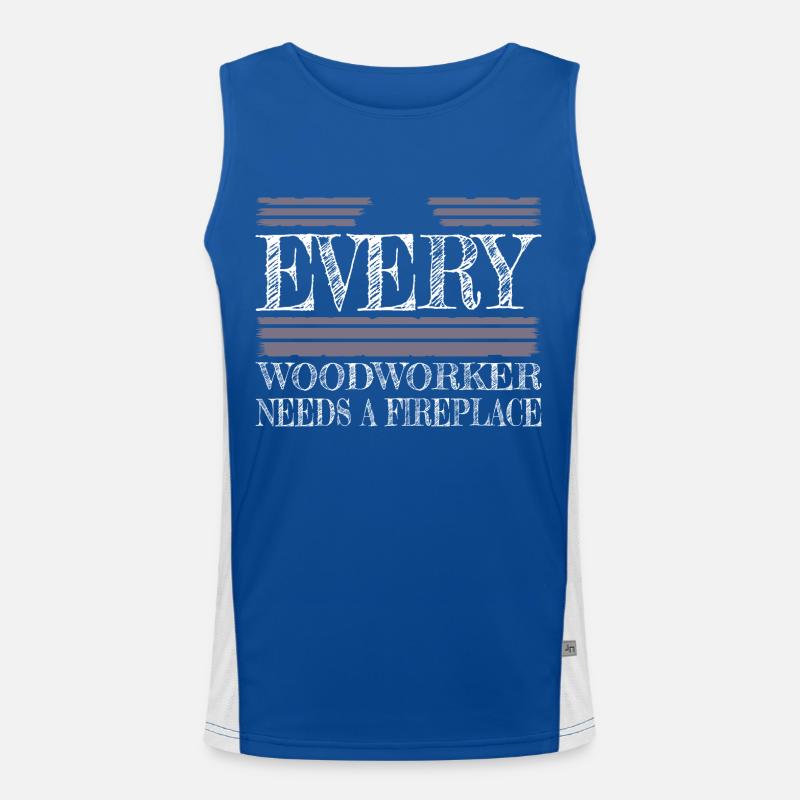 present present idea forest work carpentry Men's Functional Contrast Tank Top 