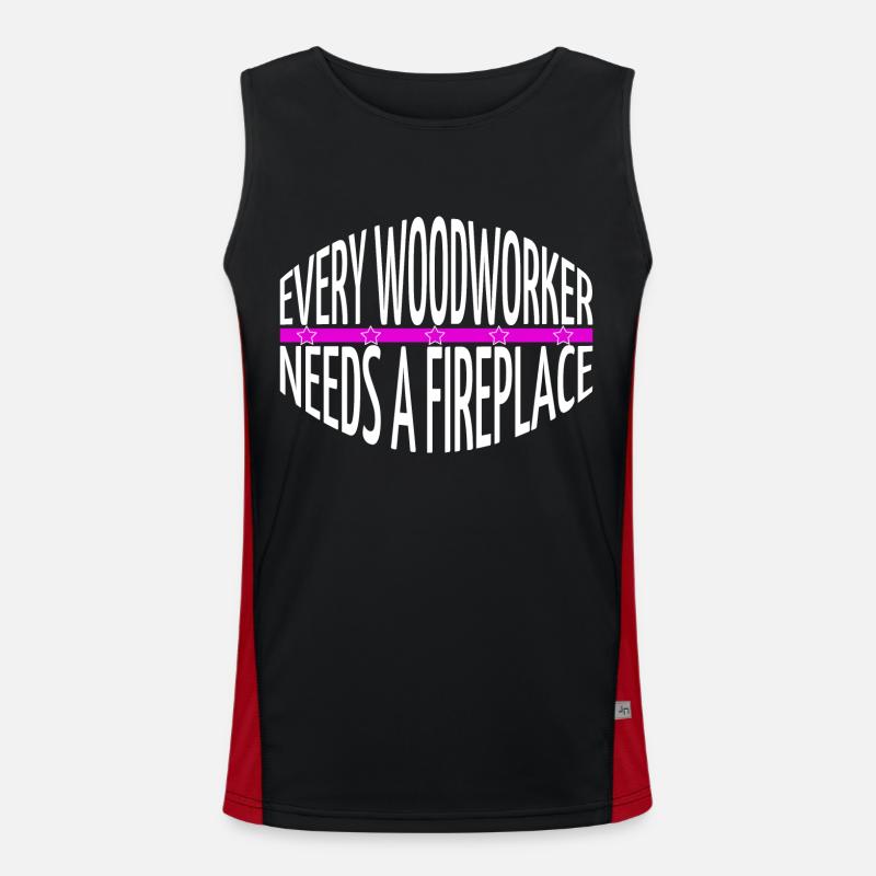 apprentice construction carpenter hobbyists - Men's Functional Contrast Tank Top  - black/red