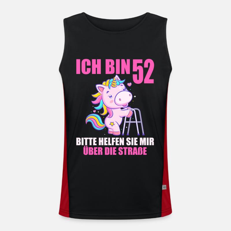 Ich bin 52 Bitte helfen Sie mir über Straße Funktionelles Kontrast-Tank Top für Männer 