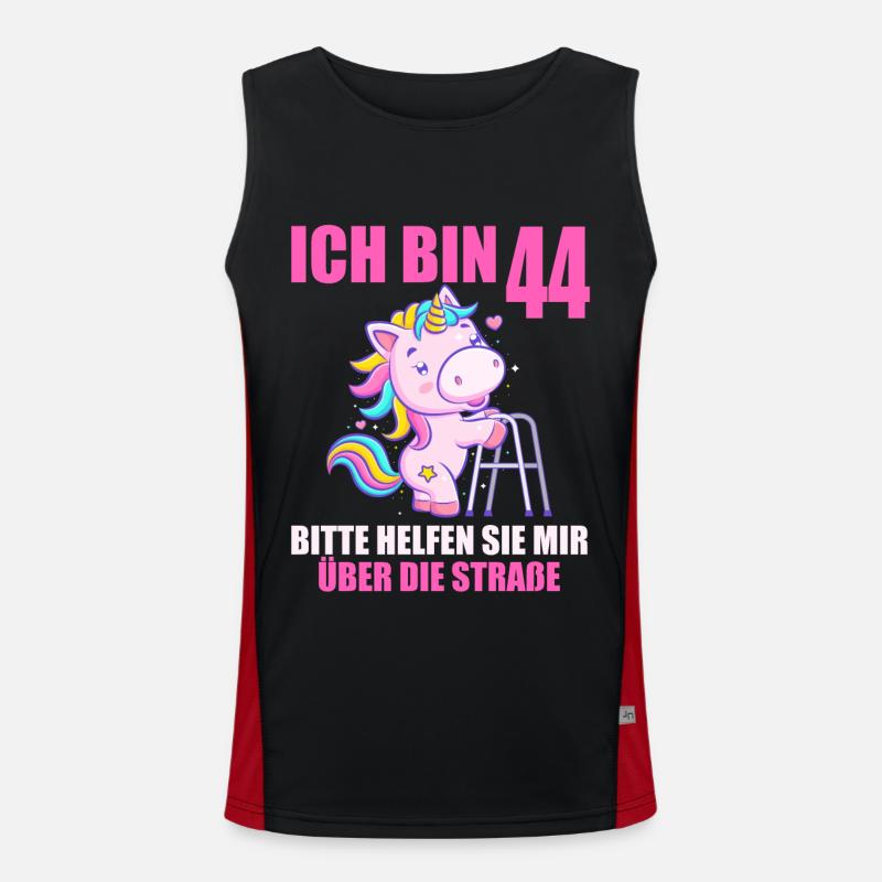 Ich bin 44 Bitte helfen Sie mir über Straße Funktionelles Kontrast-Tank Top für Männer 