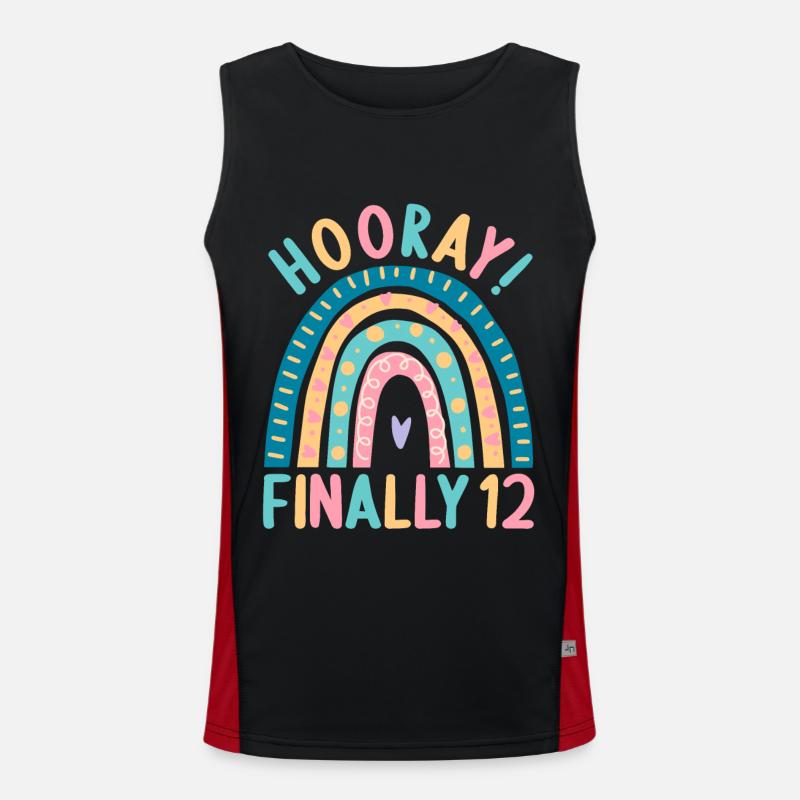12 years old Rainbow Rainbow 12th birthday Men's Functional Contrast Tank Top 