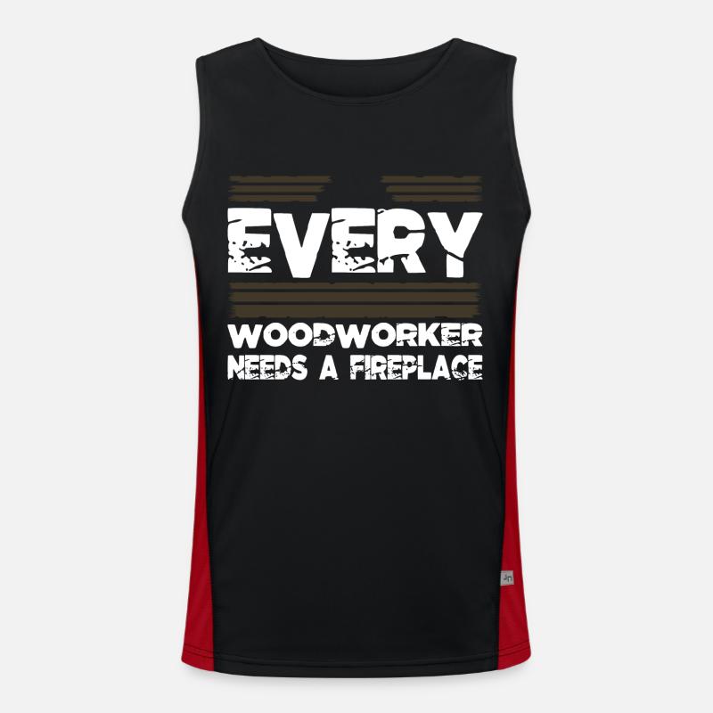 funshirt joke chainsaw grab present idea present present Men's Functional Contrast Tank Top 