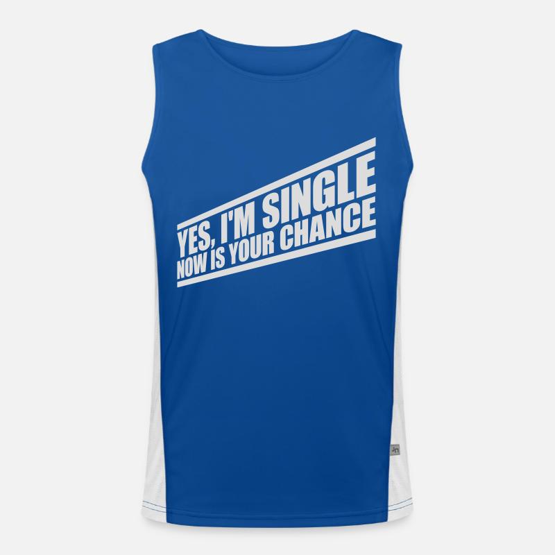 single now your chance Men's Functional Contrast Tank Top 