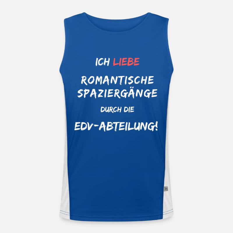 Ich liebe romantische Spaziergänge durch die EDV Funktionelles Kontrast-Tank Top für Männer 
