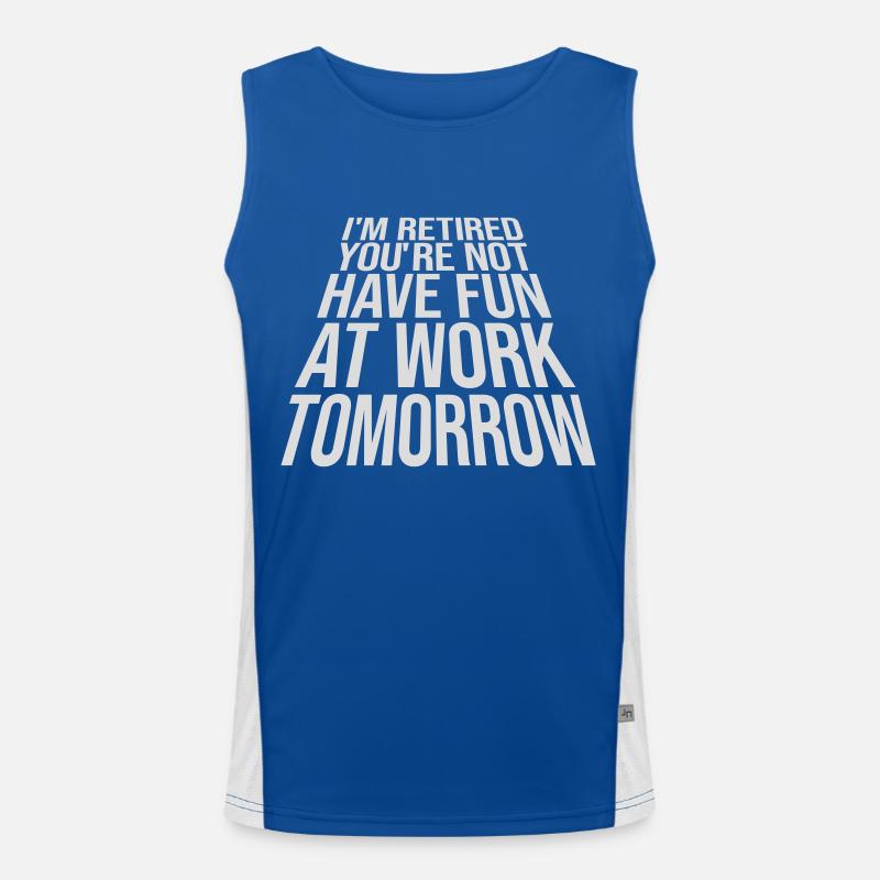 have fun at work Men's Functional Contrast Tank Top 