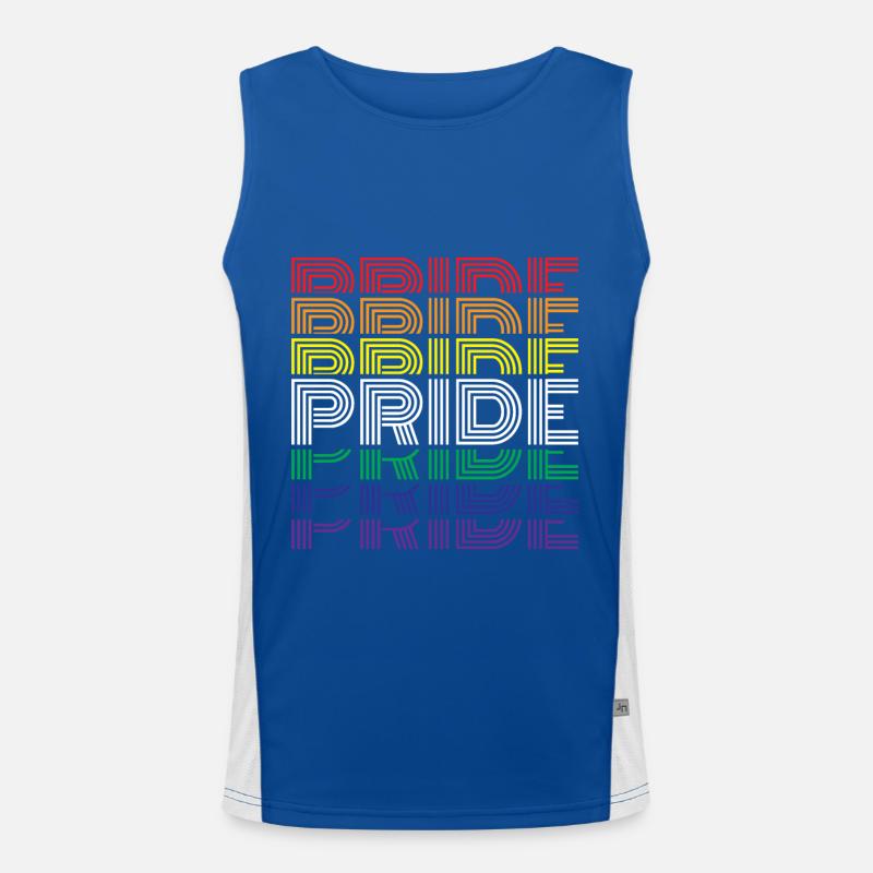 LGBT Human Mensch Regenbogen Geschenkidee Funktionelles Kontrast-Tank Top für Männer 