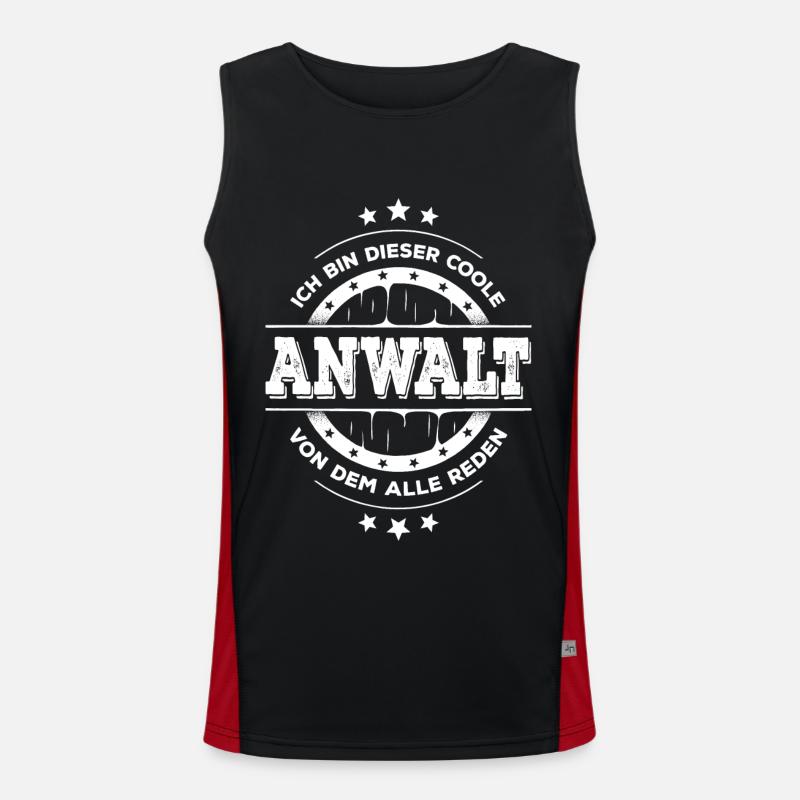Anwalt Kollegen Geburtstag Jurastudium Geschenk Funktionelles Kontrast-Tank Top für Männer 