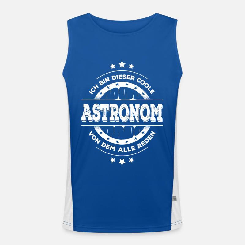 Astronom Kollegen Geburtstag Astronomie Geschenk Funktionelles Kontrast-Tank Top für Männer 