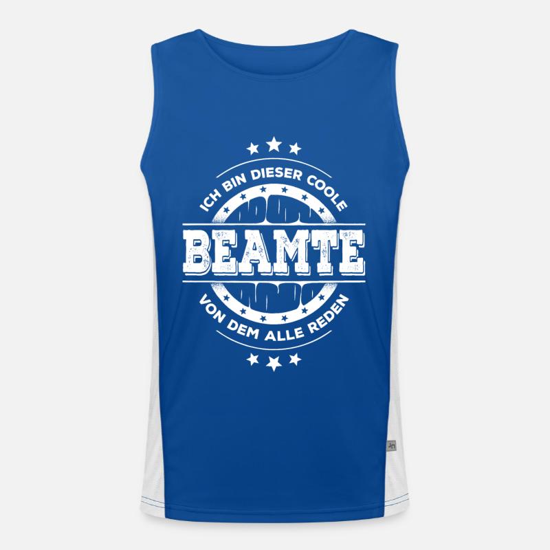 Beamter Geburtstag Öffentlicher Dienst Geschenk Funktionelles Kontrast-Tank Top für Männer 