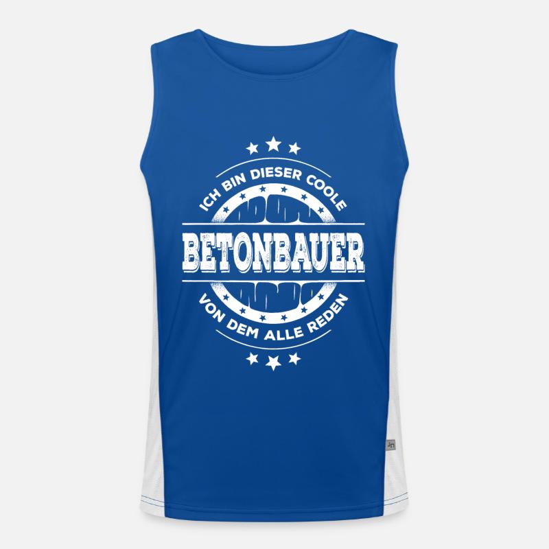Betonbauer Geburtstag Bauarbeiter Geschenk Funktionelles Kontrast-Tank Top für Männer 