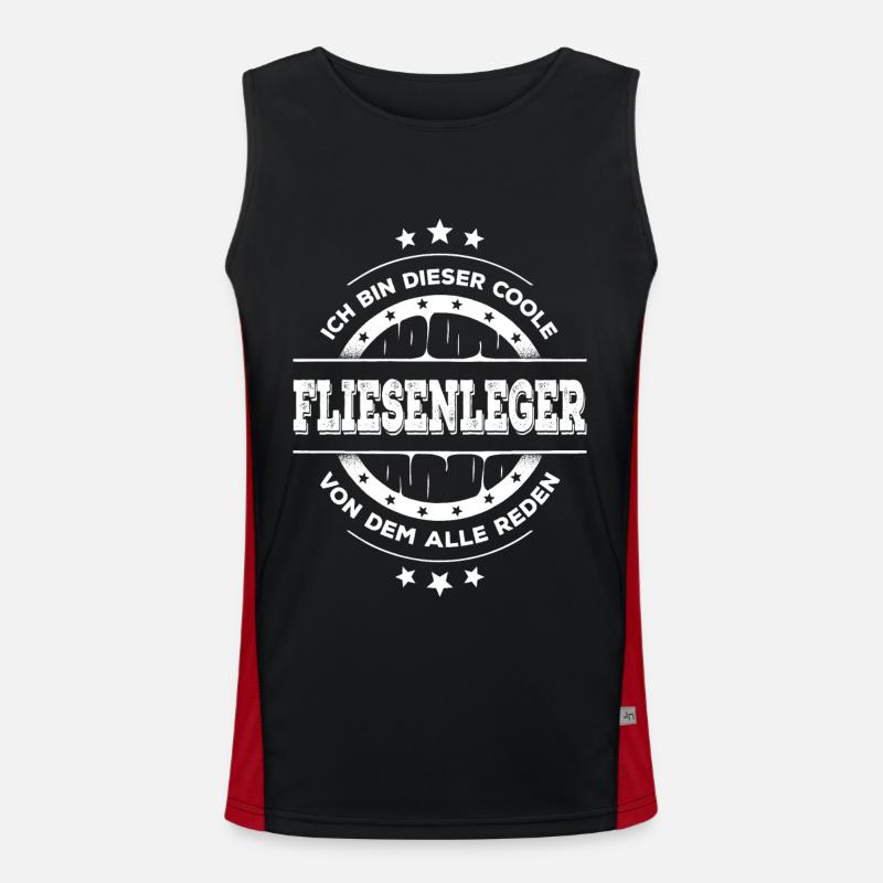 Fliesenleger Geburtstag Bodenleger Geschenk Funktionelles Kontrast-Tank Top für Männer 