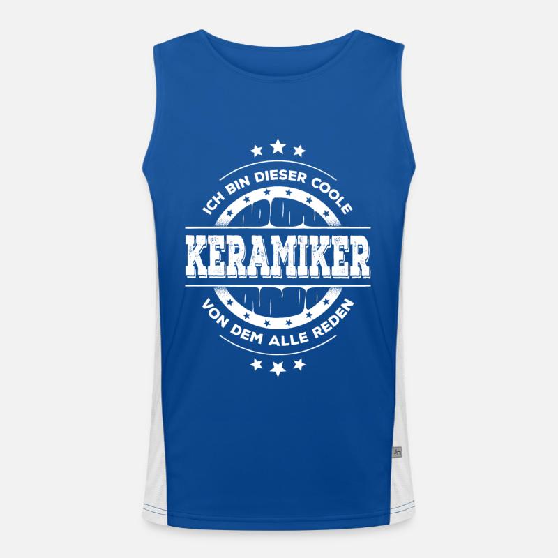 Keramiker Kollegen Geburtstag Handwerker Geschenk Funktionelles Kontrast-Tank Top für Männer 