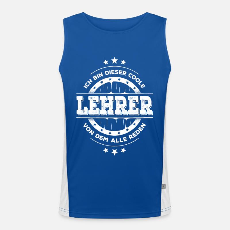Lehrer Kollegen Geburtstag Pädagoge Geschenk Funktionelles Kontrast-Tank Top für Männer 