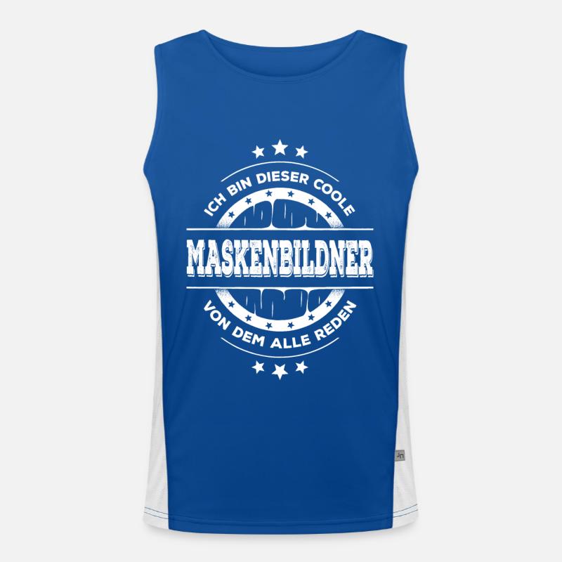 Maskenbildner Geburtstag Filmkunst Geschenk Funktionelles Kontrast-Tank Top für Männer 