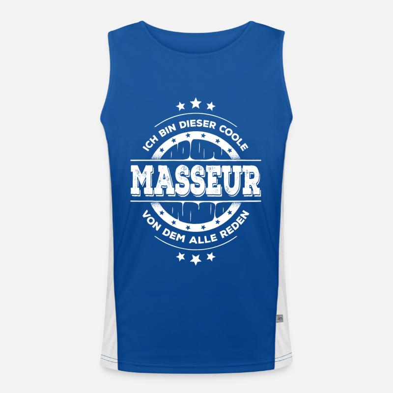 Masseur Kollegen Geburtstag Massage Geschenk Funktionelles Kontrast-Tank Top für Männer 