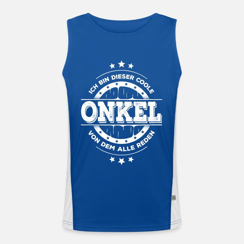 Ich Bin Onkel Geburtstag Patenonkel Geschenk Funktionelles Kontrast-Tank Top für Männer 