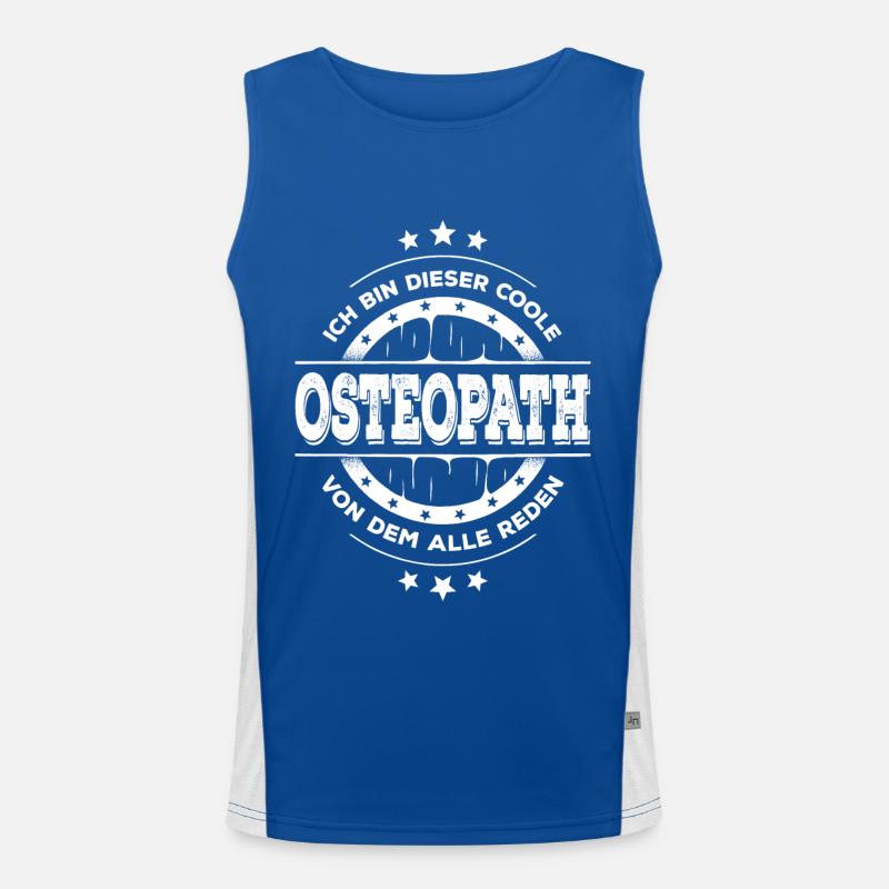 Osteopath Kollegen Geburtstag Osteopathie Geschenk Funktionelles Kontrast-Tank Top für Männer 