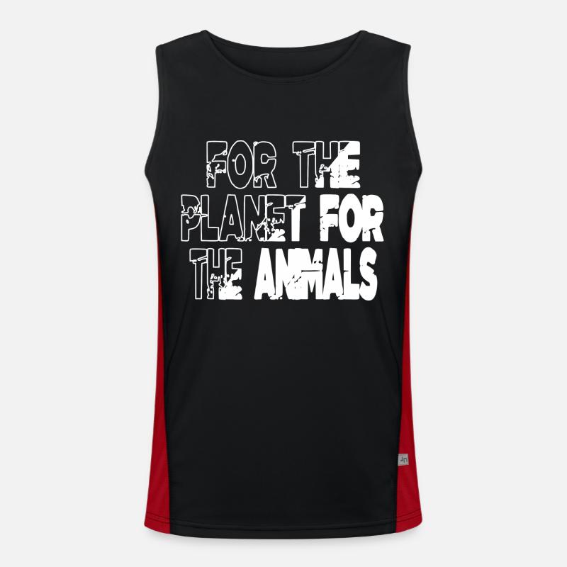 present idea present vegetable birthday earth Men's Functional Contrast Tank Top 