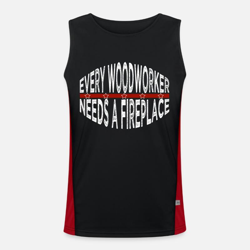 carpenter joke carpenter chainsaw carpenter Funktionelles Kontrast-Tank Top für Männer 
