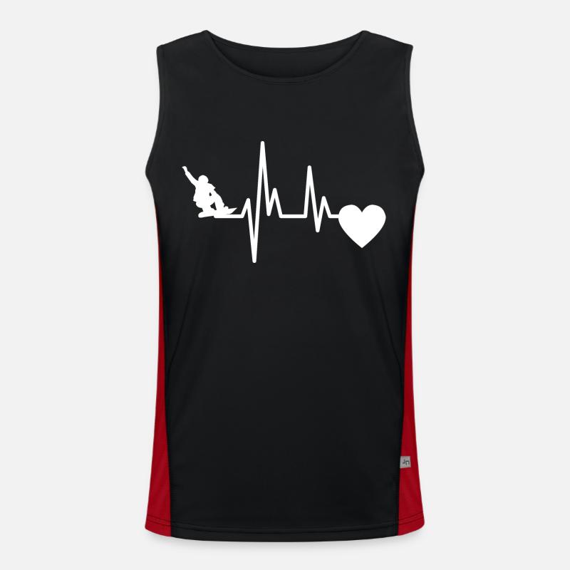Snowboard Spruch Wintersport Snowboardfahrer Funktionelles Kontrast-Tank Top für Männer 