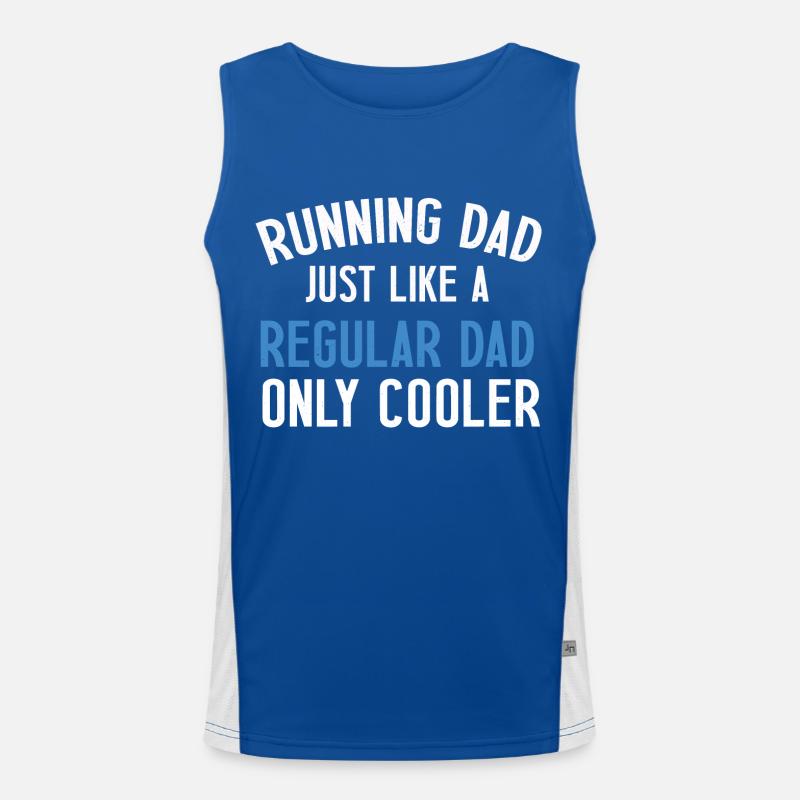 Running dada just like a regular dad only cooler Débardeur respirant contrasté Homme 