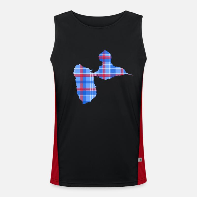 Guadeloupe Funktionelles Kontrast-Tank Top für Männer 