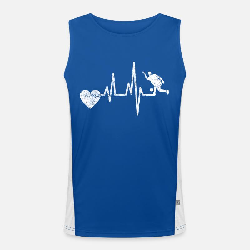 Bowling Bowling Bowling Cadeau Bowling Cône de boule de bowling Débardeur respirant contrasté Homme 